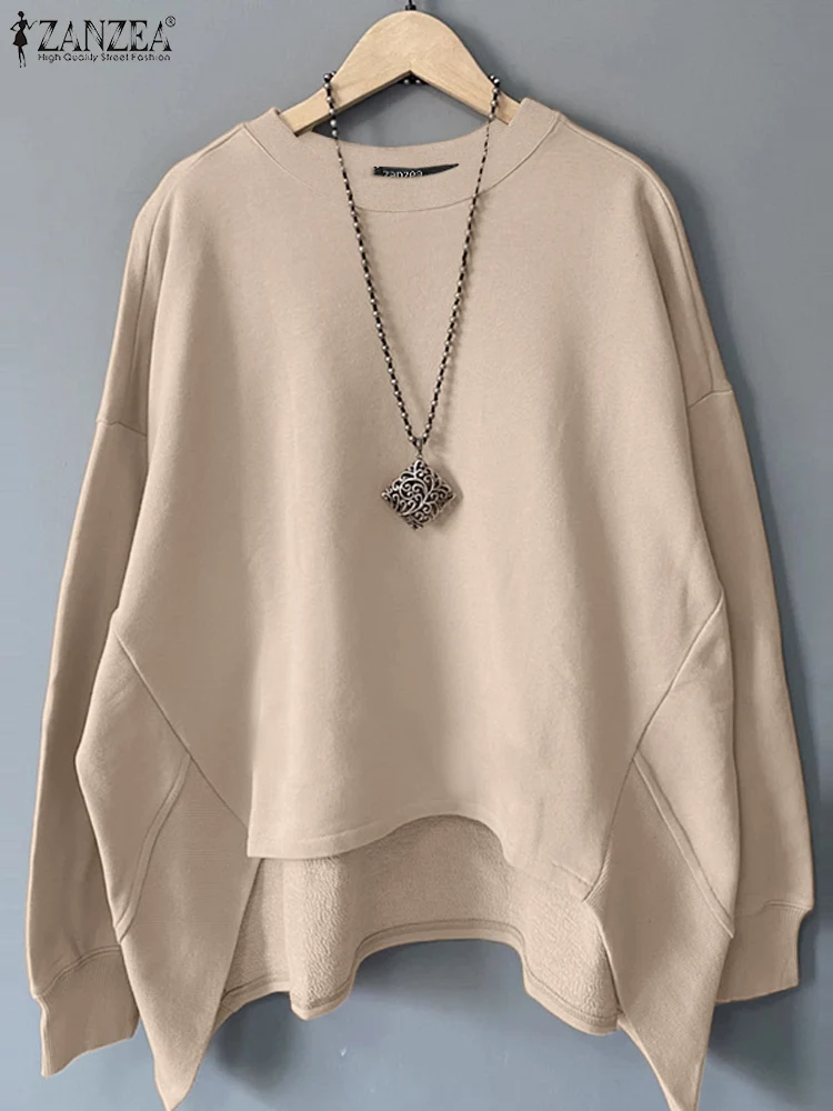 Fashion Korean Irregular Hem Pullover ZANZEA Women Solid Color Sweatshirts Holiday Autumn Long Sleeve Tops Casual Loose Jumpers
Fashion Korean Irregular Hem Pullover ZANZEA Women Solid Color Sweatshirts Holiday Autumn Long Sleeve Tops Casual Loose Jumpers