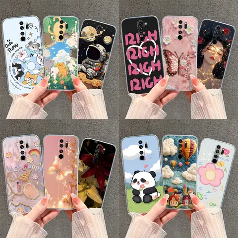 Case For Redmi Note8 8Pro 8T Cute Kitten Elephant Antifouling Trendy Transparent Cover For Xiaomi Redmi Note 8 Pro Note8T Coque