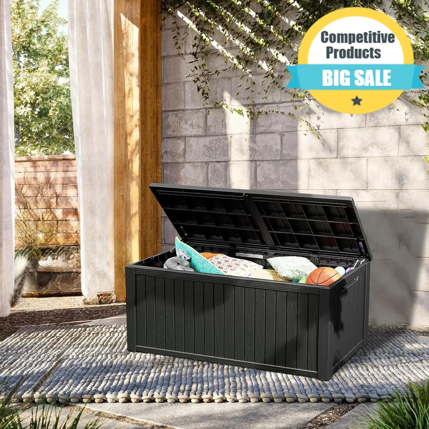 Durable 200 Gallon Outdoor Storage Box Waterproof, Resin Deck Boxes With Lockable Lid & UV-Resistant For Patio, Pool, Garden Fur
Durable 200 Gallon Outdoor Storage Box Waterproof, Resin Deck Boxes With Lockable Lid & UV-Resistant For Patio, Pool, Garden Fur
