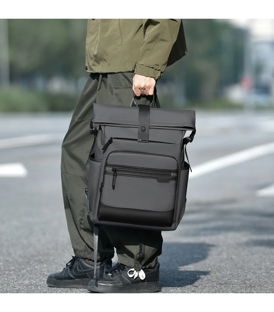 Backpack Universal Roll Top Color Matching Computer Backpack Leisure Travel Shoulder Storage Bag Shoulder
Backpack Universal Roll Top Color Matching Computer Backpack Leisure Travel Shoulder Storage Bag Shoulder
