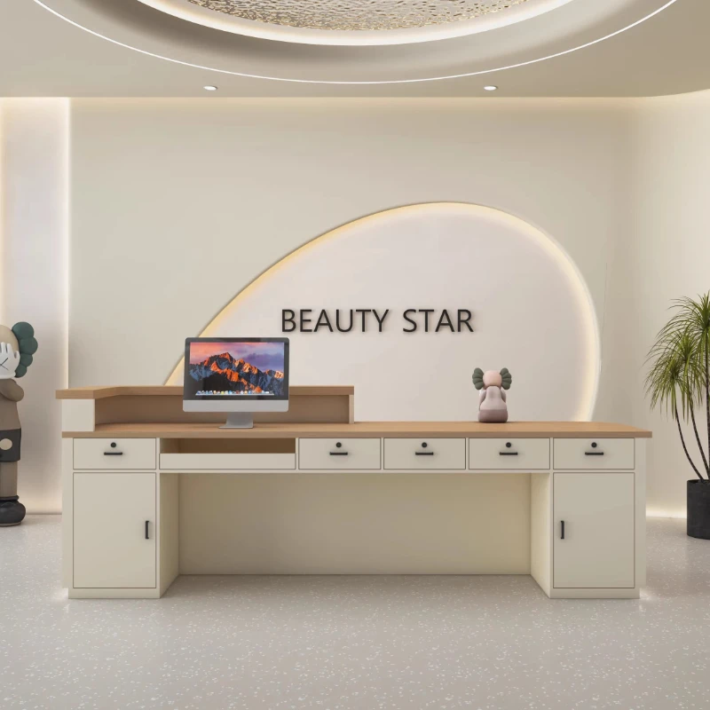 Modern multifunctional reception counter elegant luxury design Computer desk office table mesa para computador office furniture
Modern multifunctional reception counter elegant luxury design Computer desk office table mesa para computador office furniture