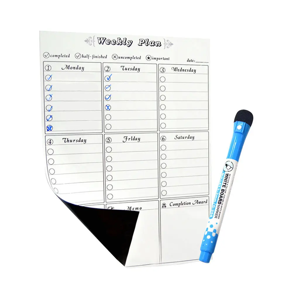 Weekly Planner Magnetic Refrigerator Dry Erase Board 9-Compartment Whiteboard Planner for to Do List Schedule Management Daily
Weekly Planner Magnetic Refrigerator Dry Erase Board 9-Compartment Whiteboard Planner for to Do List Schedule Management Daily