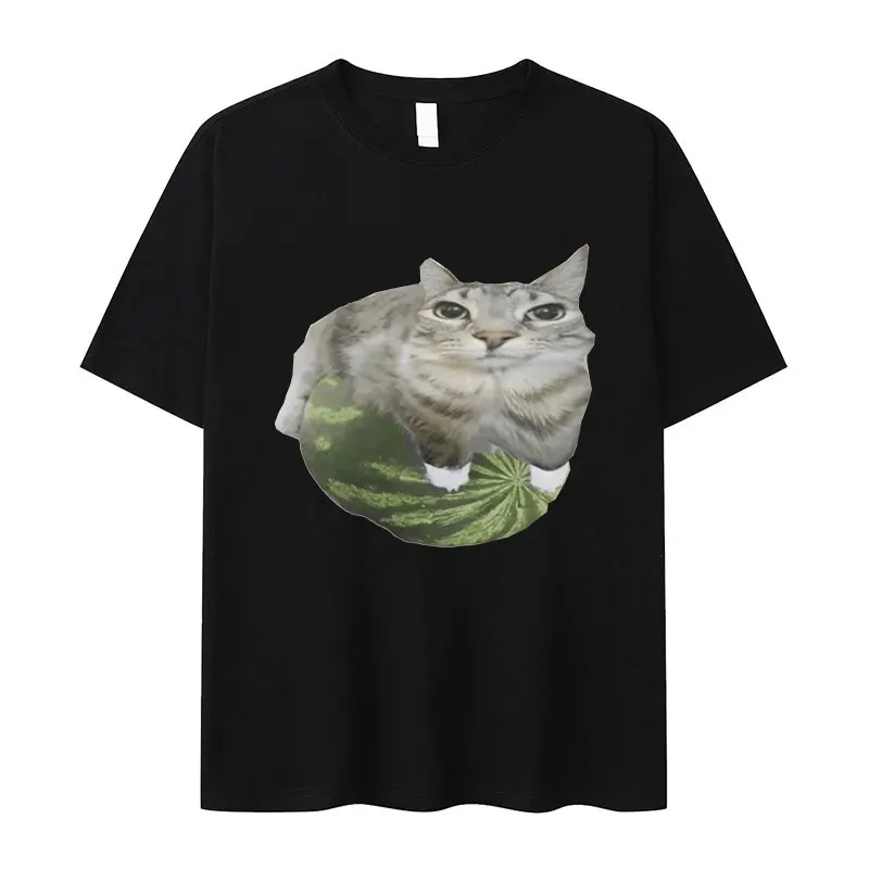Cute Funny Cat on Watermelon Meme T Shirt Men Women O-Neck Fashion Cotton Short Sleeve T-shirts Retro Harajuku Oversized T-shirt
Cute Funny Cat on Watermelon Meme T Shirt Men Women O-Neck Fashion Cotton Short Sleeve T-shirts Retro Harajuku Oversized T-shirt