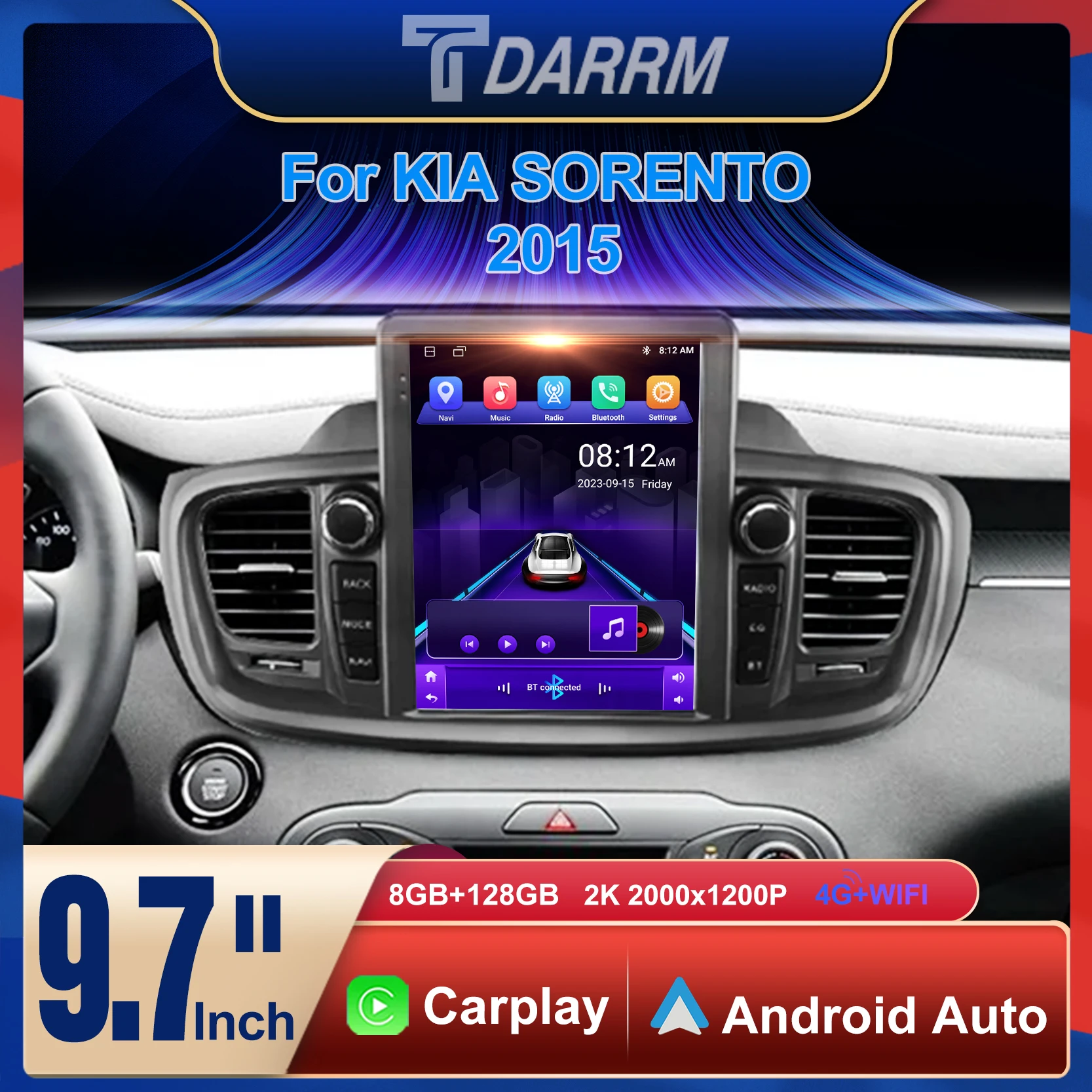 For KIA SORENTO 2015-2018 Car LHD Radio Auto Android 13 Video 9.7inch Player Head Unit Stereo 4G WIFI CarPlay GPS Car Multimedia
For KIA SORENTO 2015-2018 Car LHD Radio Auto Android 13 Video 9.7inch Player Head Unit Stereo 4G WIFI CarPlay GPS Car Multimedia