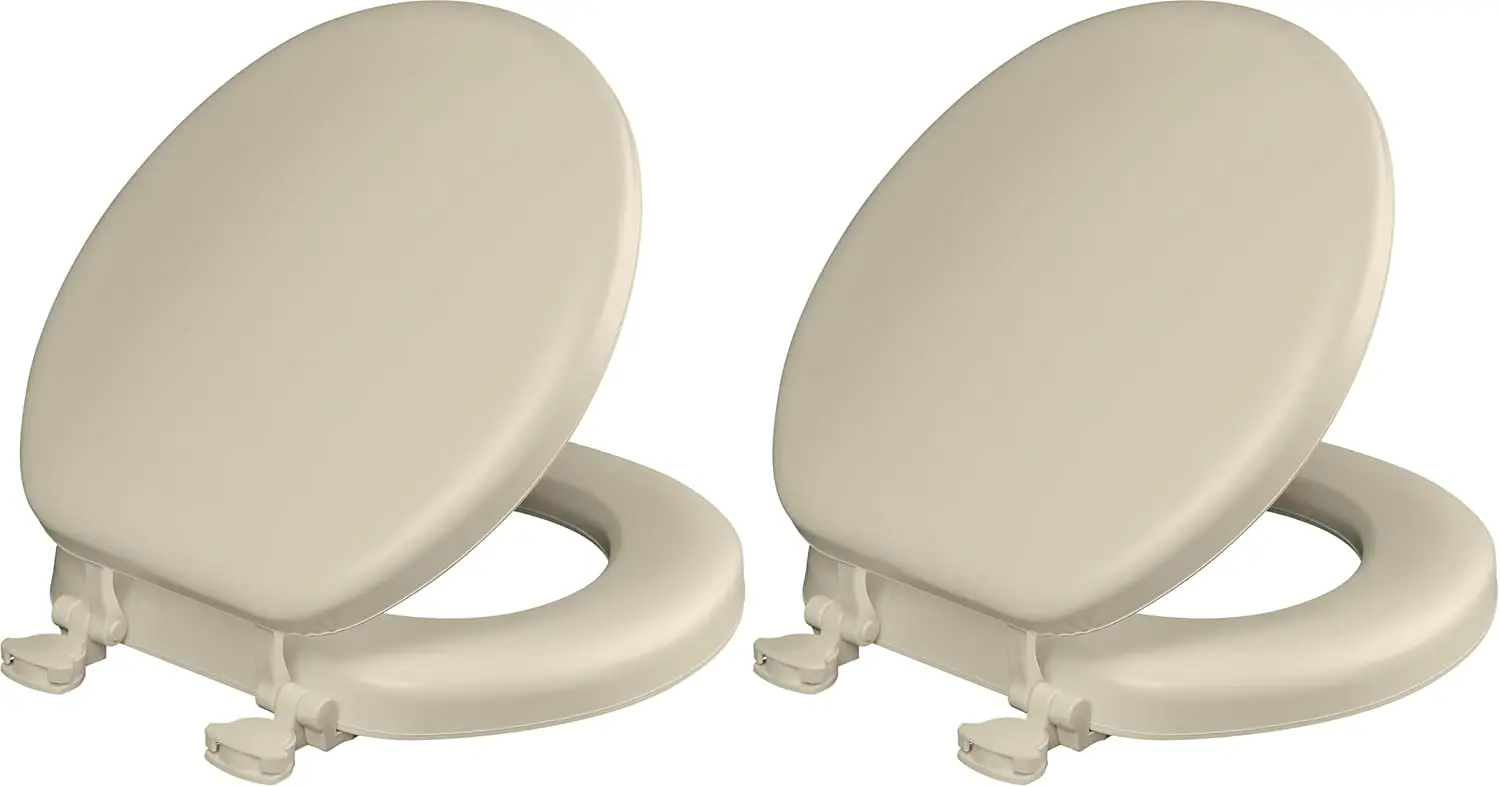 Cushioned Padded Toilet Seat, Soft Vinyl over Wood Core, Secure Hinges, Easy Clean, Round, Bone (Pack of 2)
Cushioned Padded Toilet Seat, Soft Vinyl over Wood Core, Secure Hinges, Easy Clean, Round, Bone (Pack of 2)