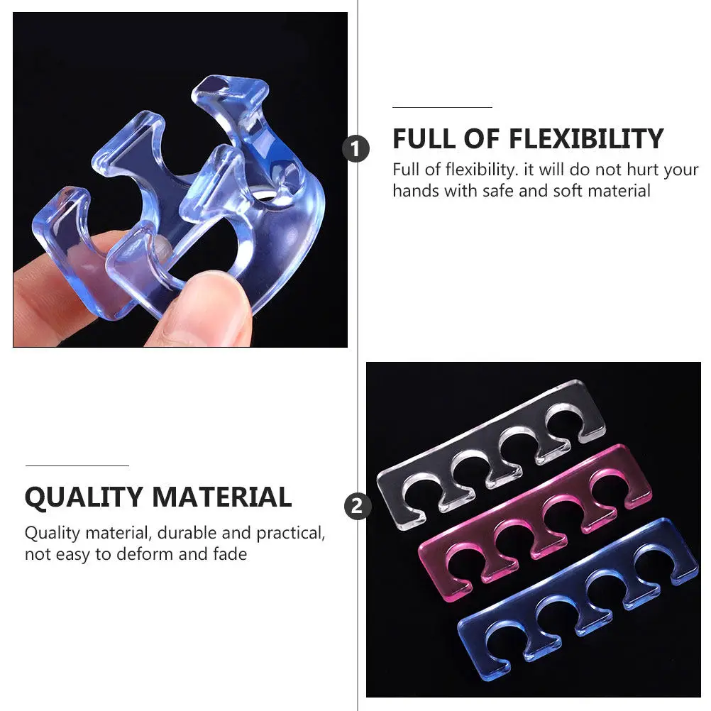 Набор из 3 разделителей для пальцев ног и рук, многоразовые гибкие разделители для маникюра и педикюра, инструменты для нейл-арта, аксессуары для маникюрного набора
Набор из 3 разделителей для пальцев ног и рук, многоразовые гибкие разделители для маникюра и педикюра, инструменты для нейл-арта, аксессуары для маникюрного набора