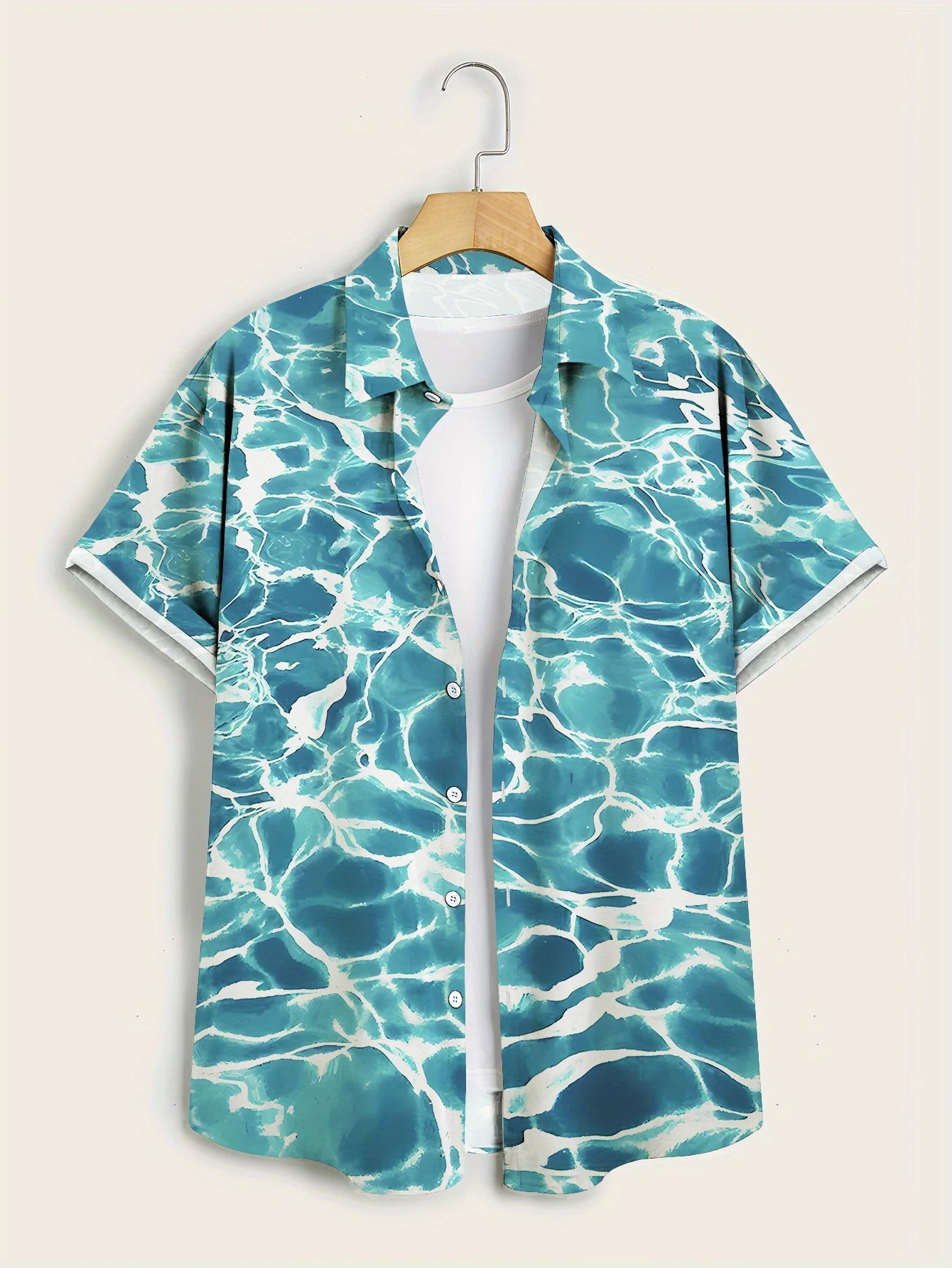 Summer men's Short Sleeve Shirt Ocean Good Looking Pattern Top
Summer men's Short Sleeve Shirt Ocean Good Looking Pattern Top
