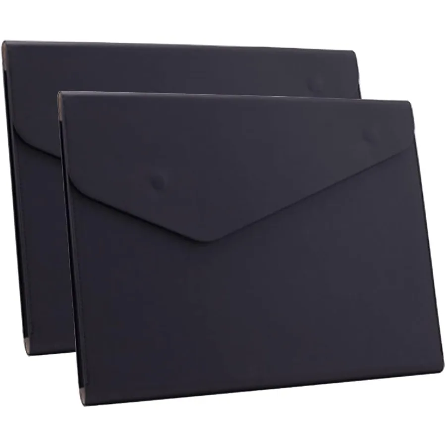 PU Leather A4 File Folder Document Holder Waterproof Portfolio Envelope Folder Case with Invisible Magnetic Closure 2 Packs Bla
PU Leather A4 File Folder Document Holder Waterproof Portfolio Envelope Folder Case with Invisible Magnetic Closure 2 Packs Bla