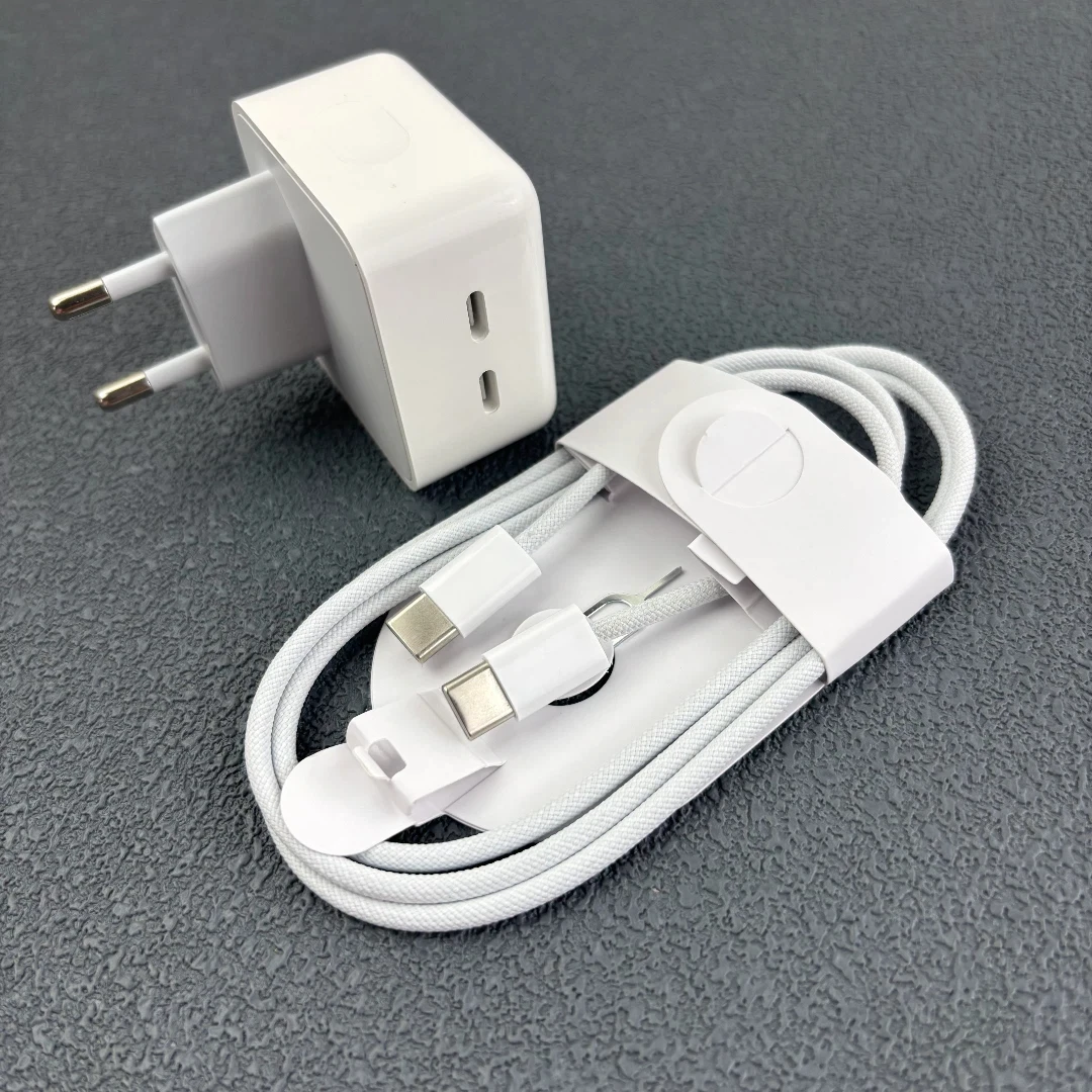 Двойное настенное зарядное устройство PD Fast Power 35 Вт, адаптер для зарядного устройства для телефона Apple Iphone 17 16, вилка 15 Pro Max, 1 м, кабель USB C — USB C
Двойное настенное зарядное устройство PD Fast Power 35 Вт, адаптер для зарядного устройства для телефона Apple Iphone 17 16, вилка 15 Pro Max, 1 м, кабель USB C — USB C