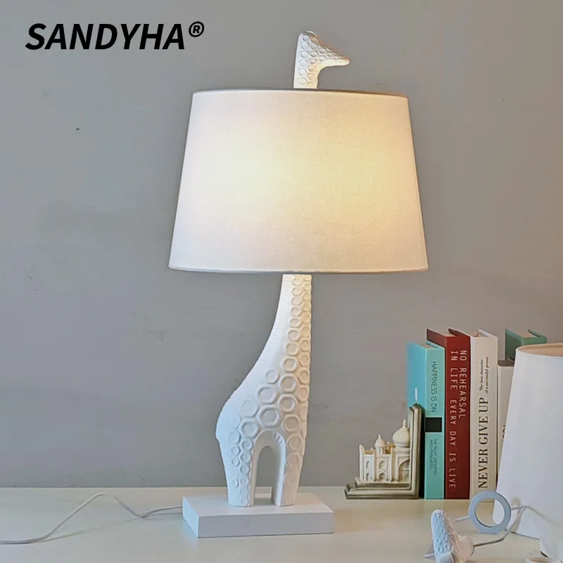 SANDYHA Nordic Resin Giraffe Floor Lamp Bedroom Desk Light LED Lighting for Living Room Decoration Home Fabric Lampshade Design
SANDYHA Nordic Resin Giraffe Floor Lamp Bedroom Desk Light LED Lighting for Living Room Decoration Home Fabric Lampshade Design