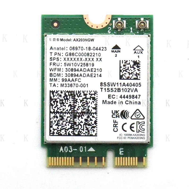 C 5W10V25819 New WIFI Wireless Card For IdeaPad Slim 3 15IRU8 Slim 5 16IRL8 16IRU9
C 5W10V25819 New WIFI Wireless Card For IdeaPad Slim 3 15IRU8 Slim 5 16IRL8 16IRU9
