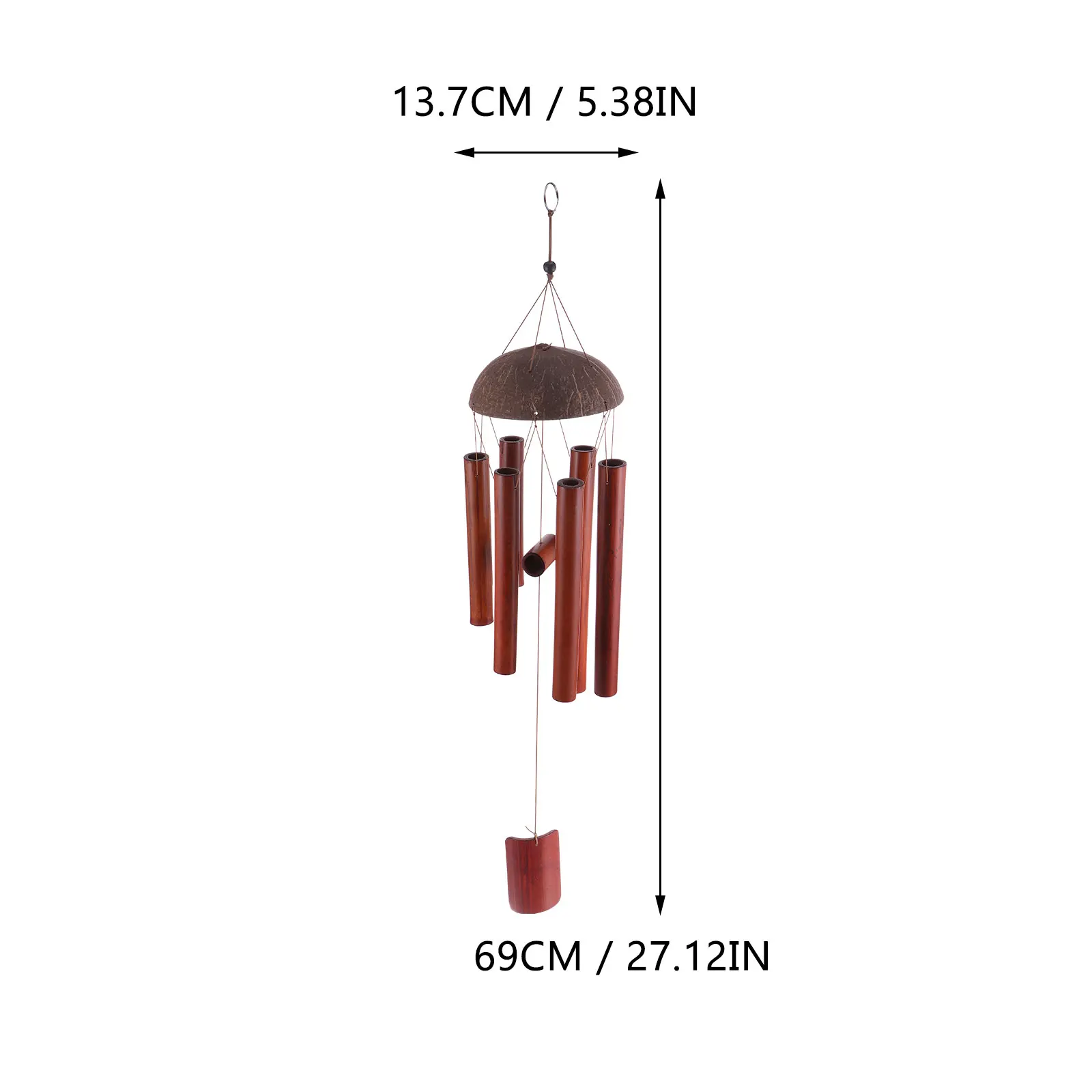 1pc Bamboo Wind Chimes Coconut Shell Melodic Hanging Decor For Home Office Shop Stress Relief Eco-Friendly Wooden Tone
1pc Bamboo Wind Chimes Coconut Shell Melodic Hanging Decor For Home Office Shop Stress Relief Eco-Friendly Wooden Tone