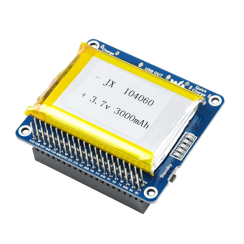 Плата литий-полимерной батареи Waveshare 3000 мАч для Raspberry Pi интегрирует чип SW6106
Плата литий-полимерной батареи Waveshare 3000 мАч для Raspberry Pi интегрирует чип SW6106