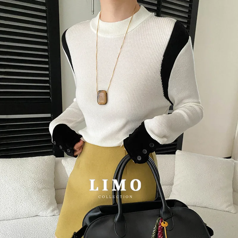 LIMO 2025 New Spring Summer Fashion Women's Knitted Top Black Patchwork Design Elegant Polyester Blouse Daily Wear
LIMO 2025 New Spring Summer Fashion Women's Knitted Top Black Patchwork Design Elegant Polyester Blouse Daily Wear