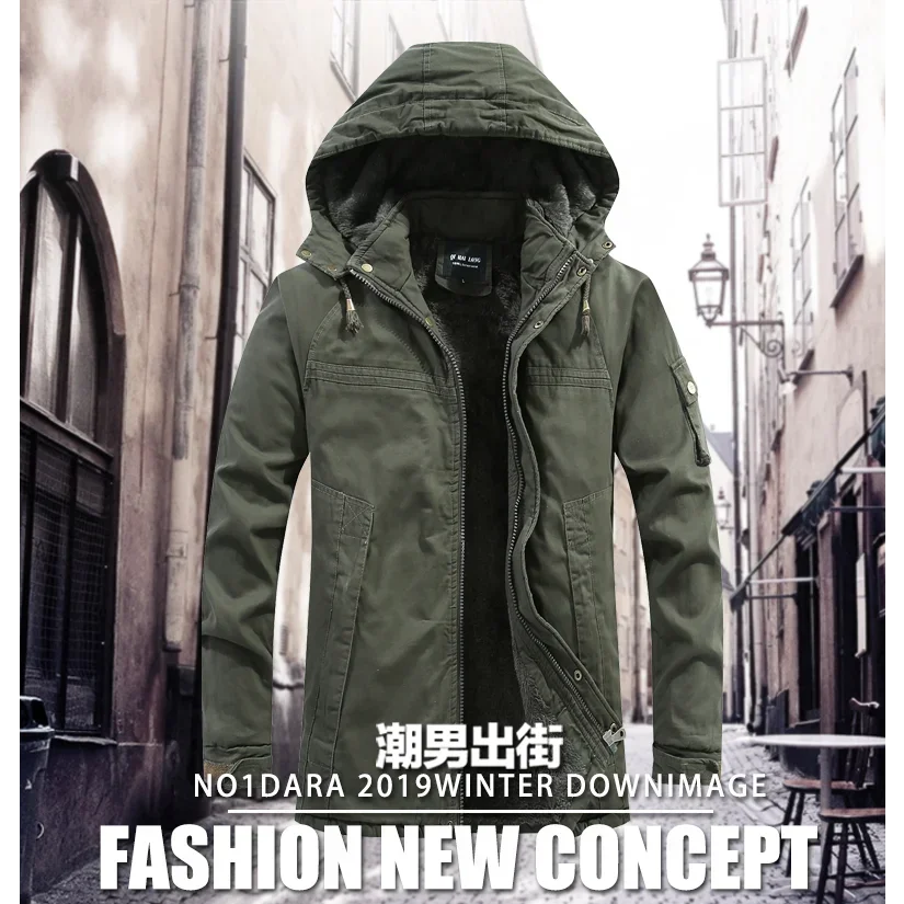 Warm Varsity Jackets Mens Parkas Coat Washed Cotton Thick Fleece Casual New Outdoor Military Windproof Hooded Jackets Winter
Warm Varsity Jackets Mens Parkas Coat Washed Cotton Thick Fleece Casual New Outdoor Military Windproof Hooded Jackets Winter