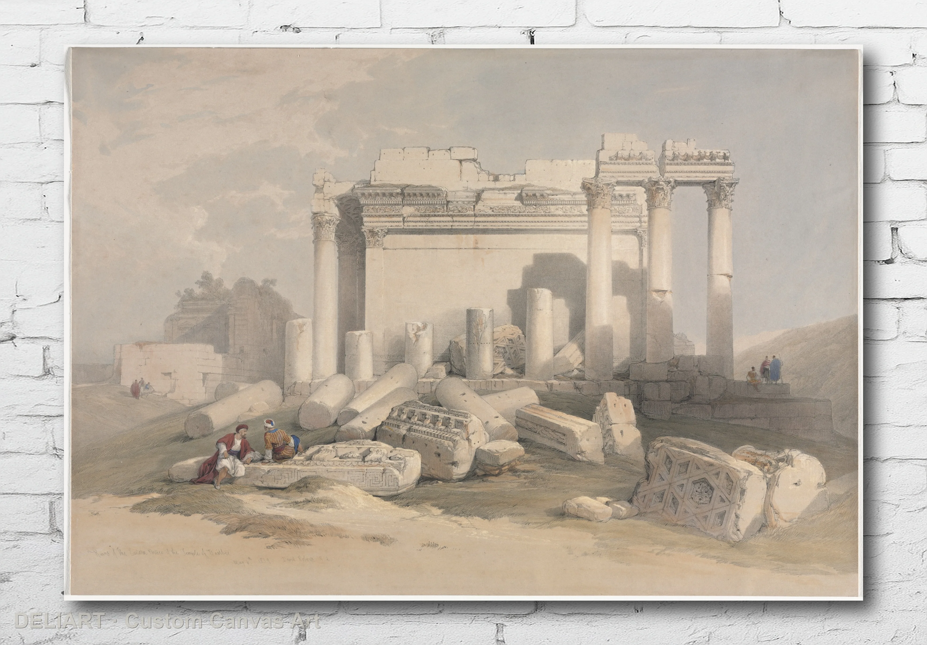 Ruins of the Eastern Portico of the Temple of Baalbec by David Roberts - Vintage Travel Art Canvas Wall Art Poster Print Decor
Ruins of the Eastern Portico of the Temple of Baalbec by David Roberts - Vintage Travel Art Canvas Wall Art Poster Print Decor