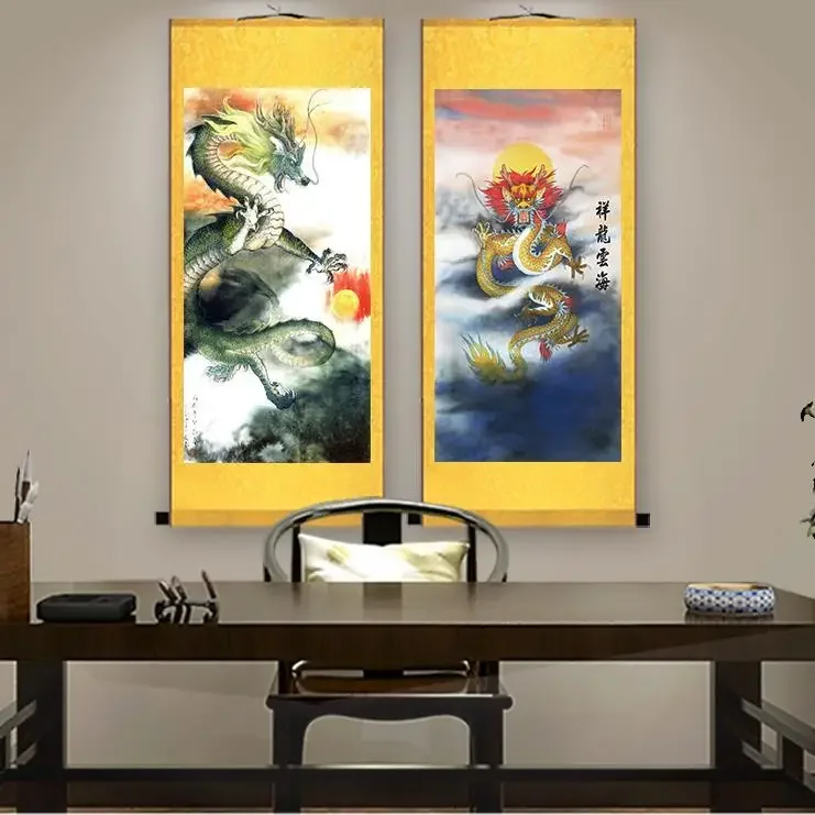 Chinese Dragon Vintage Poster Scroll Paintings Hanging Home Decoration Wall Art Picture Living Room Office Wall Decor
Chinese Dragon Vintage Poster Scroll Paintings Hanging Home Decoration Wall Art Picture Living Room Office Wall Decor