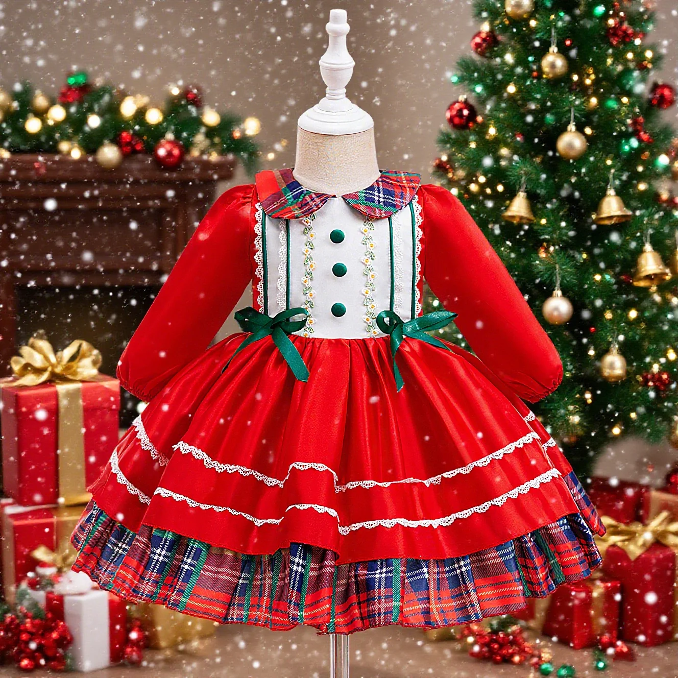 Christmas costumes everyday princess dress spring and autumn wine red dress children's dress stage costume
Christmas costumes everyday princess dress spring and autumn wine red dress children's dress stage costume