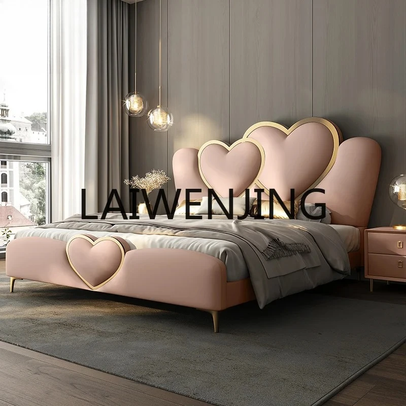 RWJ Children's Bed Genuine Leather Pink Heart-Shaped Solid Wood Girl Princess Bed
RWJ Children's Bed Genuine Leather Pink Heart-Shaped Solid Wood Girl Princess Bed