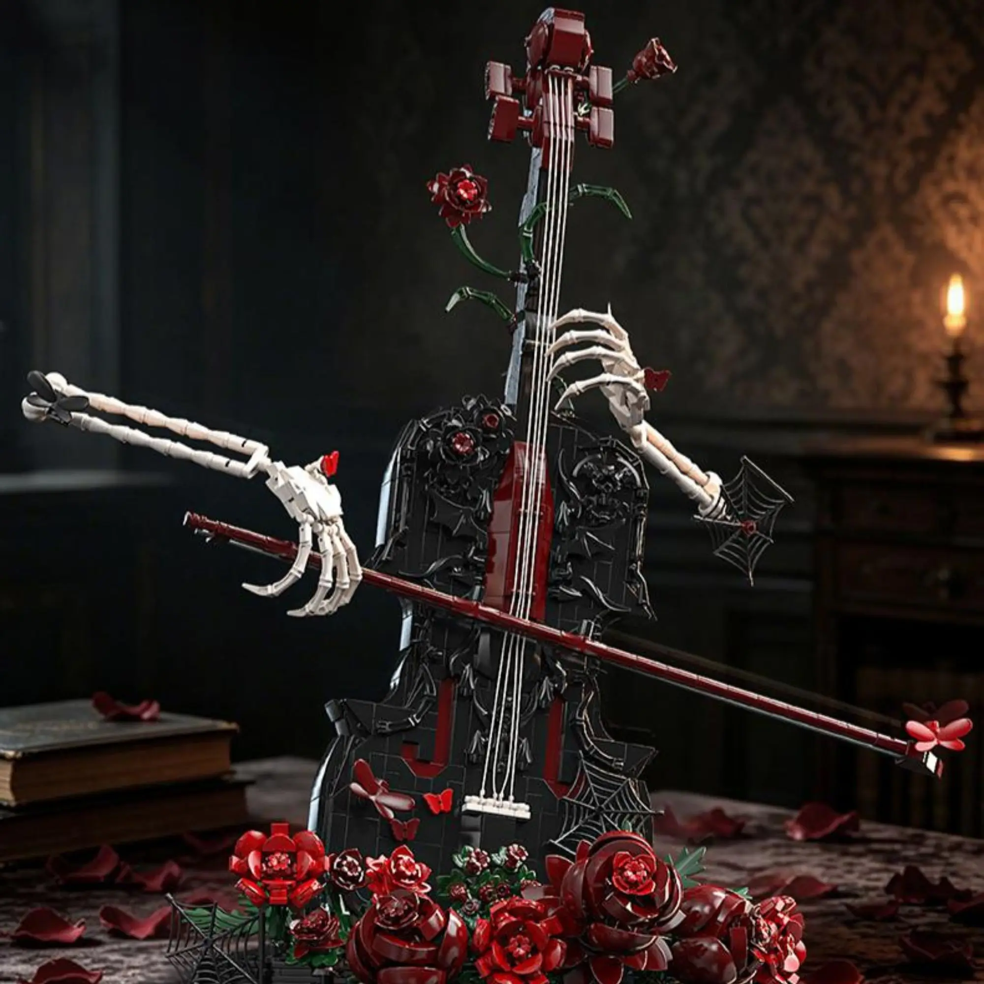 1422pcs Gothic Deathly Melody Building Blocks Desktop Decoration Creative Violin Model Bricks Toys for Adults Halloween Gifts
1422pcs Gothic Deathly Melody Building Blocks Desktop Decoration Creative Violin Model Bricks Toys for Adults Halloween Gifts