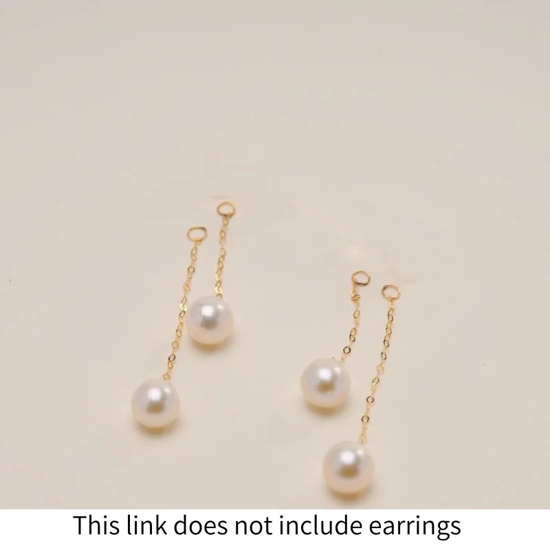 DIY Accessories For earrings natural freshwater Fine Jewelry Real 18K Gold au750 round white Women's Boutique Jewelry w10008 
DIY Accessories For earrings natural freshwater Fine Jewelry Real 18K Gold au750 round white Women's Boutique Jewelry w10008