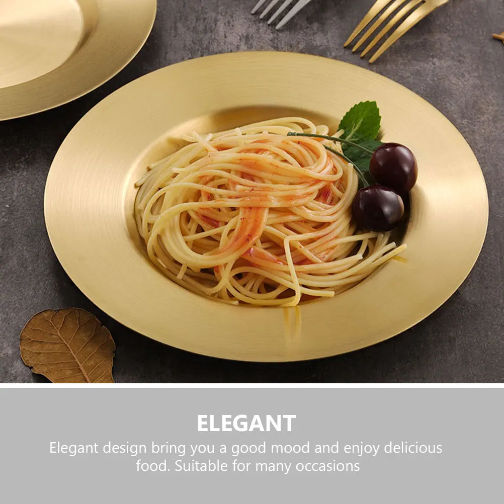 1pc Golden Dinner Plates 18CM Stainless Steel Round Pasta Cake Salad Dish Reusable Flat Serving Tray Elegant Design Long Lasting
1pc Golden Dinner Plates 18CM Stainless Steel Round Pasta Cake Salad Dish Reusable Flat Serving Tray Elegant Design Long Lasting