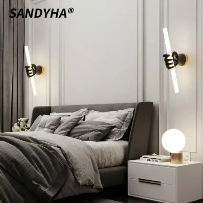SANDYHA Modern Bedroom Wall Lamp Creative Nordic Background Wall Light For Hotel Study Corridor LED Lighting Fixtures Home Decor
SANDYHA Modern Bedroom Wall Lamp Creative Nordic Background Wall Light For Hotel Study Corridor LED Lighting Fixtures Home Decor
