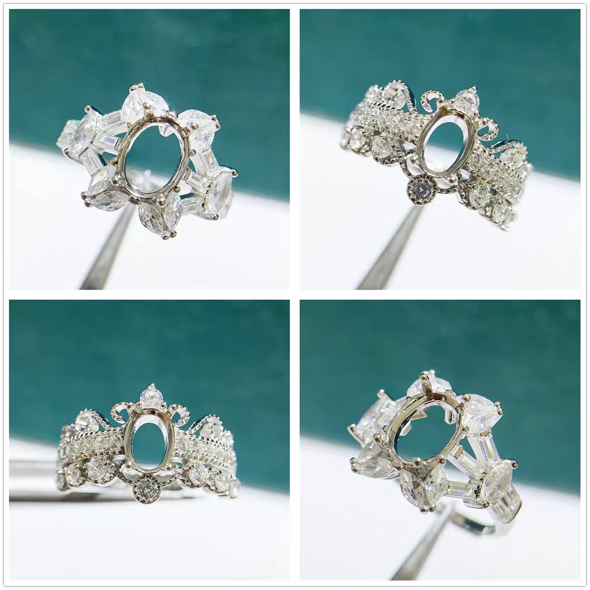MeiBaP 5*7/7*9 Elliptic Stone 925 Sterling Silver Flower Ring Holder DIY Empty Support for Women Fine Charm Jewelry
MeiBaP 5*7/7*9 Elliptic Stone 925 Sterling Silver Flower Ring Holder DIY Empty Support for Women Fine Charm Jewelry