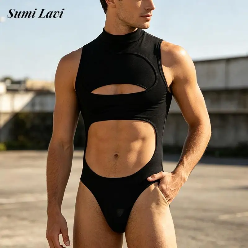 Homewear Men Sexy Hollow Out Bodycon Pajamas Underwear Summer Mens Stretchy Slim Bodysuits Fashion Sleeveless High Neck Playsuit
Homewear Men Sexy Hollow Out Bodycon Pajamas Underwear Summer Mens Stretchy Slim Bodysuits Fashion Sleeveless High Neck Playsuit