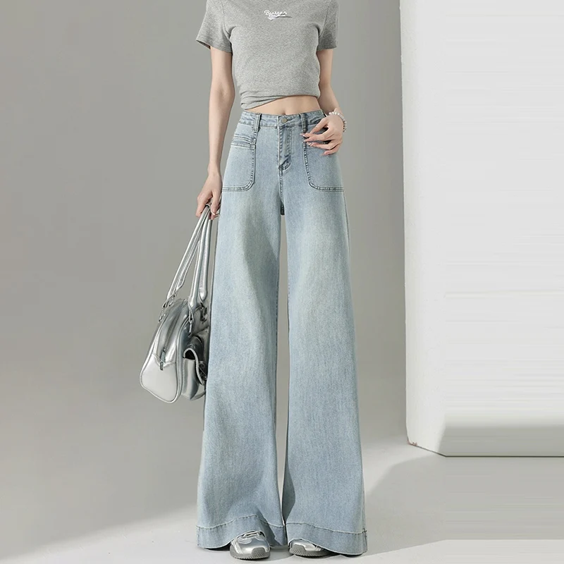 High Waist Wide Leg Straight Narrow Version Jeans Women's Premium Denim Pants Fall New Style Retro Washed Pure Color Long Tro...
High Waist Wide Leg Straight Narrow Version Jeans Women's Premium Denim Pants Fall New Style Retro Washed Pure Color Long Tro...