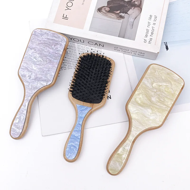 Large Board Comb with Pig Bristle Patch Massage Health Care Styling Hair Comb Bamboo Air Cushion Comfortable Grip Hairdressing T
Large Board Comb with Pig Bristle Patch Massage Health Care Styling Hair Comb Bamboo Air Cushion Comfortable Grip Hairdressing T