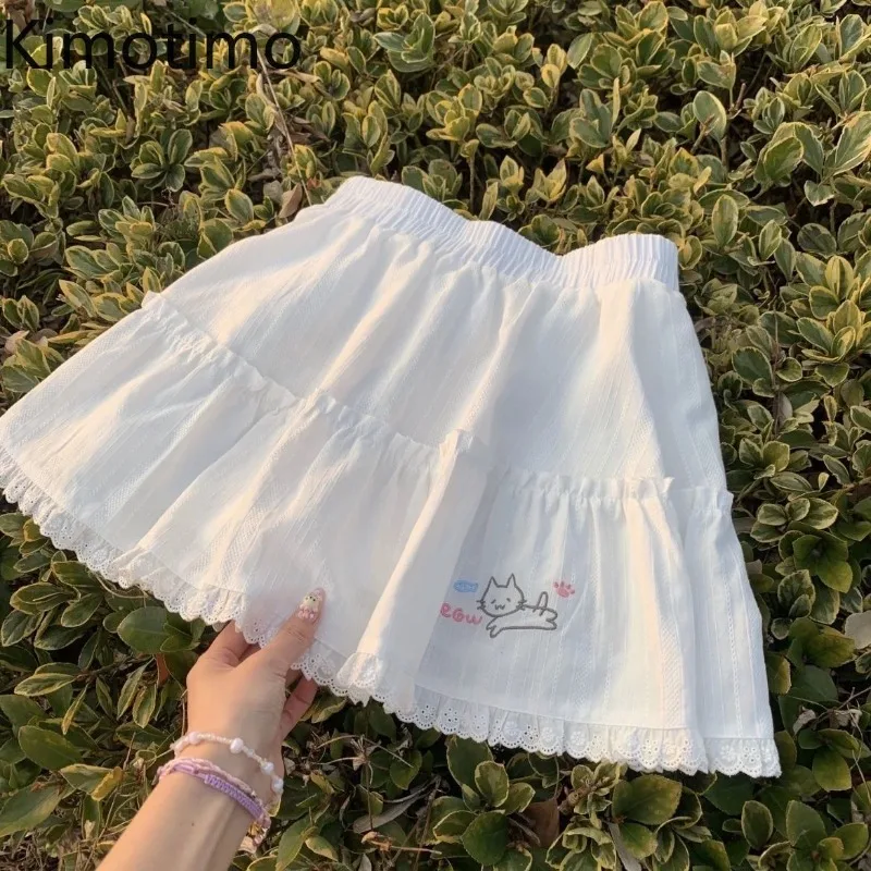 Kimotimo Cute Cat Embroidery White Mini Skirt 2025 Summer High Waist Lace Edge Fluffy A-line Cake Skirts Casual Sweet Y2k Skort
Kimotimo Cute Cat Embroidery White Mini Skirt 2025 Summer High Waist Lace Edge Fluffy A-line Cake Skirts Casual Sweet Y2k Skort