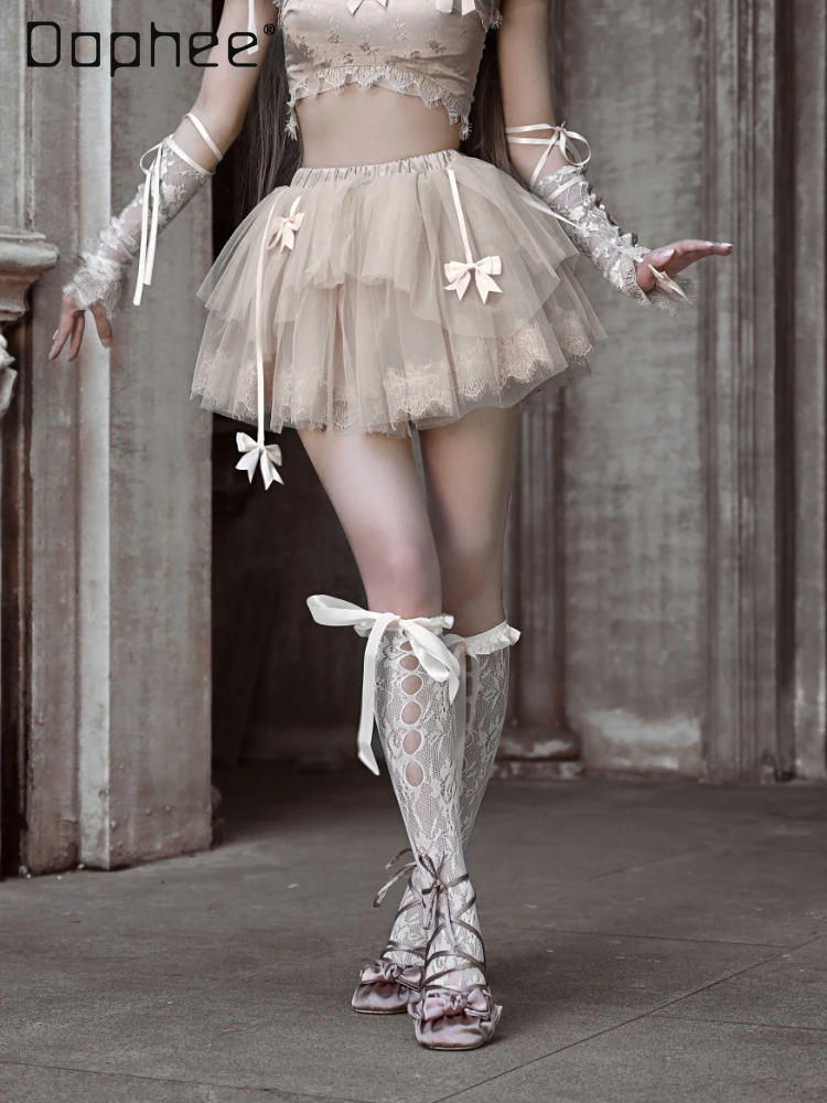 Lace Mesh Ball Gown Skirt Bow A-Line Ballet Ruffled Short Skirts Puffy Tulle Lolita Underskirt Fluffy Tutu Skirt Fairy Cosplay
Lace Mesh Ball Gown Skirt Bow A-Line Ballet Ruffled Short Skirts Puffy Tulle Lolita Underskirt Fluffy Tutu Skirt Fairy Cosplay