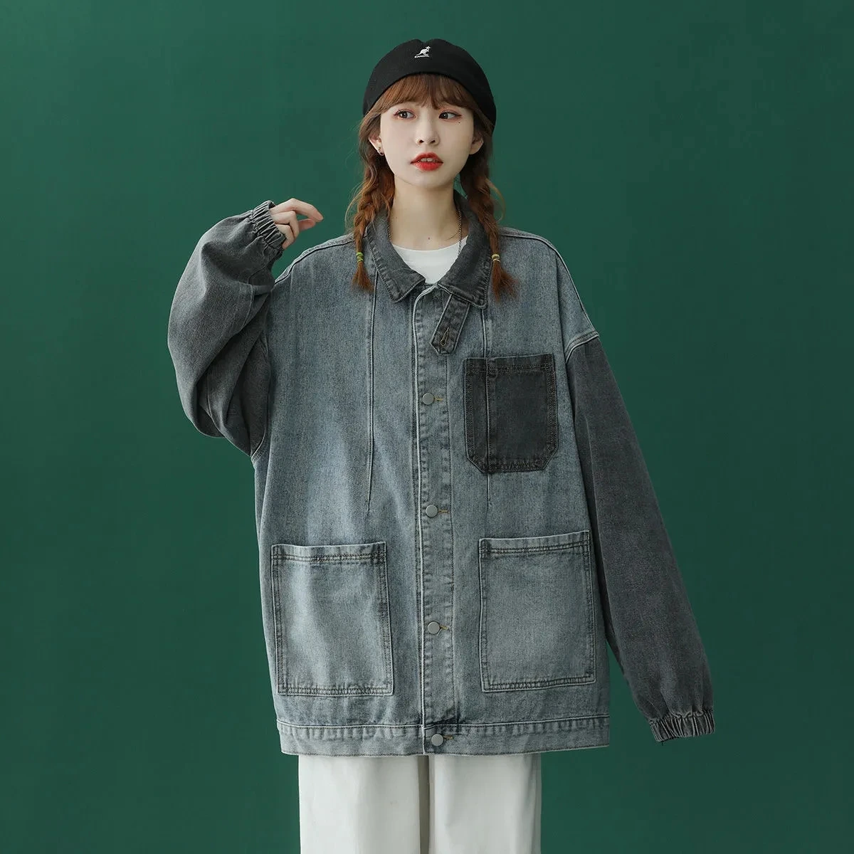 Denim Jacket Women's Spring/Summer 2023 New Workwear Jeans Coat Fashion Casual Port Style Loose Panel Contrast Outerwear Womens
Denim Jacket Women's Spring/Summer 2023 New Workwear Jeans Coat Fashion Casual Port Style Loose Panel Contrast Outerwear Womens