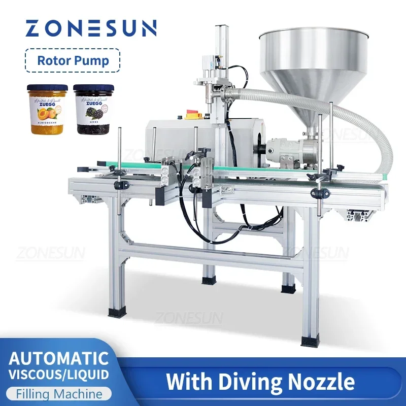 ZONESUN ZS-DTGT900P Automatic Paste Filling Machine Viscous Fluid Filler for Jam Cream Honey Lotion Sunscreen
ZONESUN ZS-DTGT900P Automatic Paste Filling Machine Viscous Fluid Filler for Jam Cream Honey Lotion Sunscreen