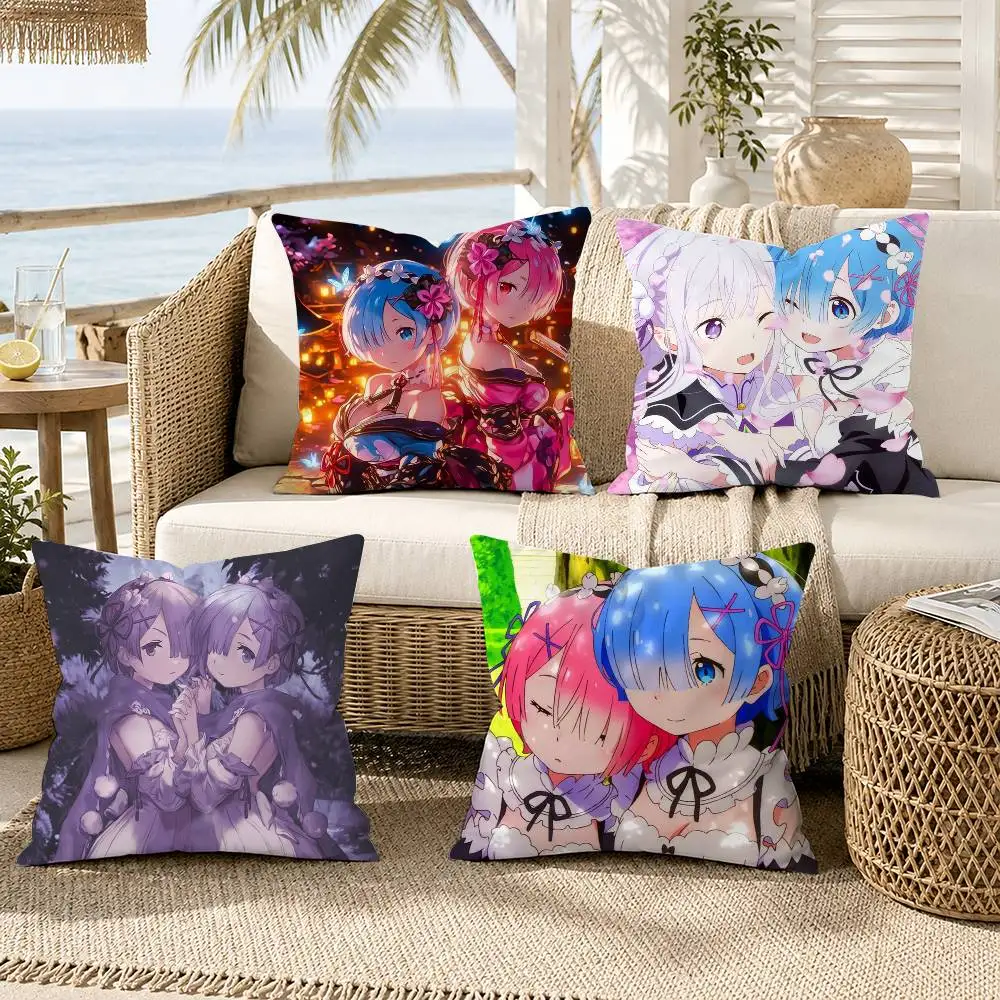 Re Zero Rem Emilia Pillow Case for Sofa Living Room Home office Decor Protective Cover
Re Zero Rem Emilia Pillow Case for Sofa Living Room Home office Decor Protective Cover