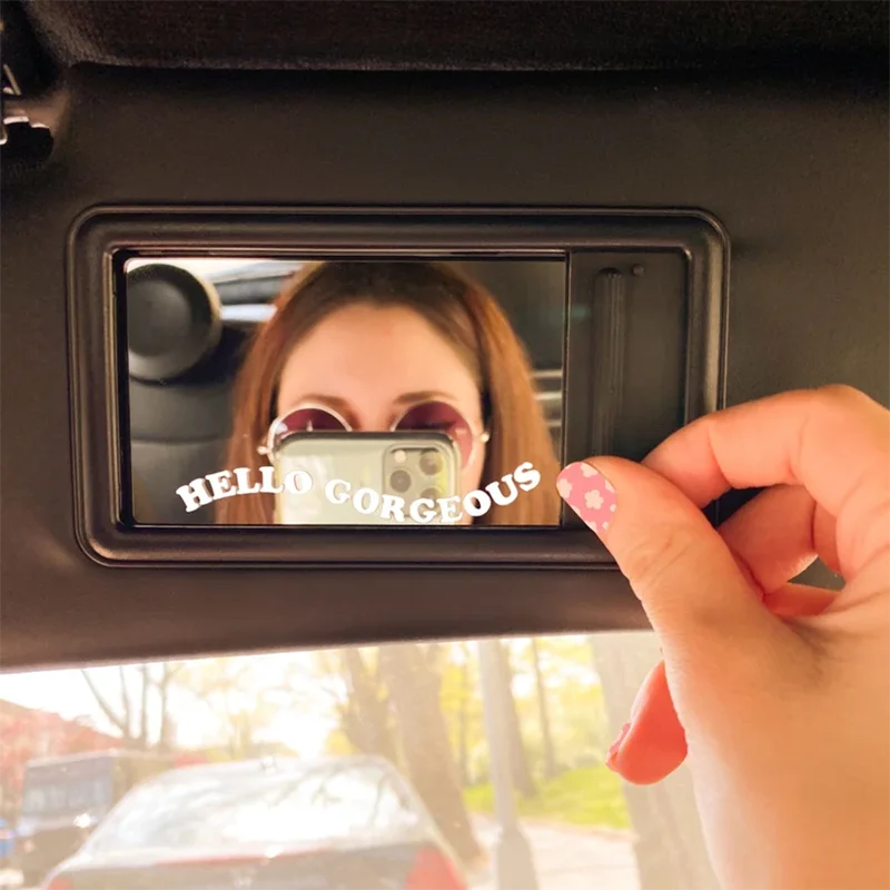 Car Mirror Sticker Hello Gorgeous Text Design Cute Vinyl Decals Auto Decoration Accessories Waterproof Car Vanity Mirror Sticker
Car Mirror Sticker Hello Gorgeous Text Design Cute Vinyl Decals Auto Decoration Accessories Waterproof Car Vanity Mirror Sticker