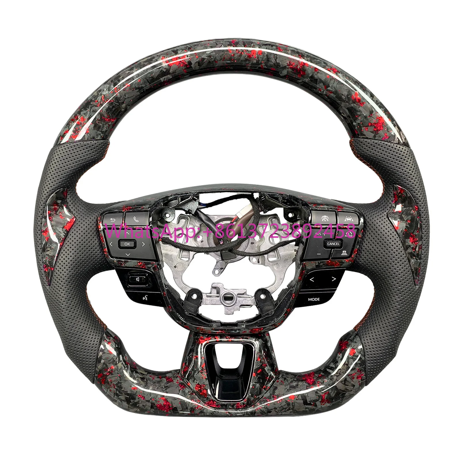 For Toyota 9th Camry Crown New Generation Style Upgrade Customized Forged Carbon Steering Wheel With Perforated Leather Handle
For Toyota 9th Camry Crown New Generation Style Upgrade Customized Forged Carbon Steering Wheel With Perforated Leather Handle