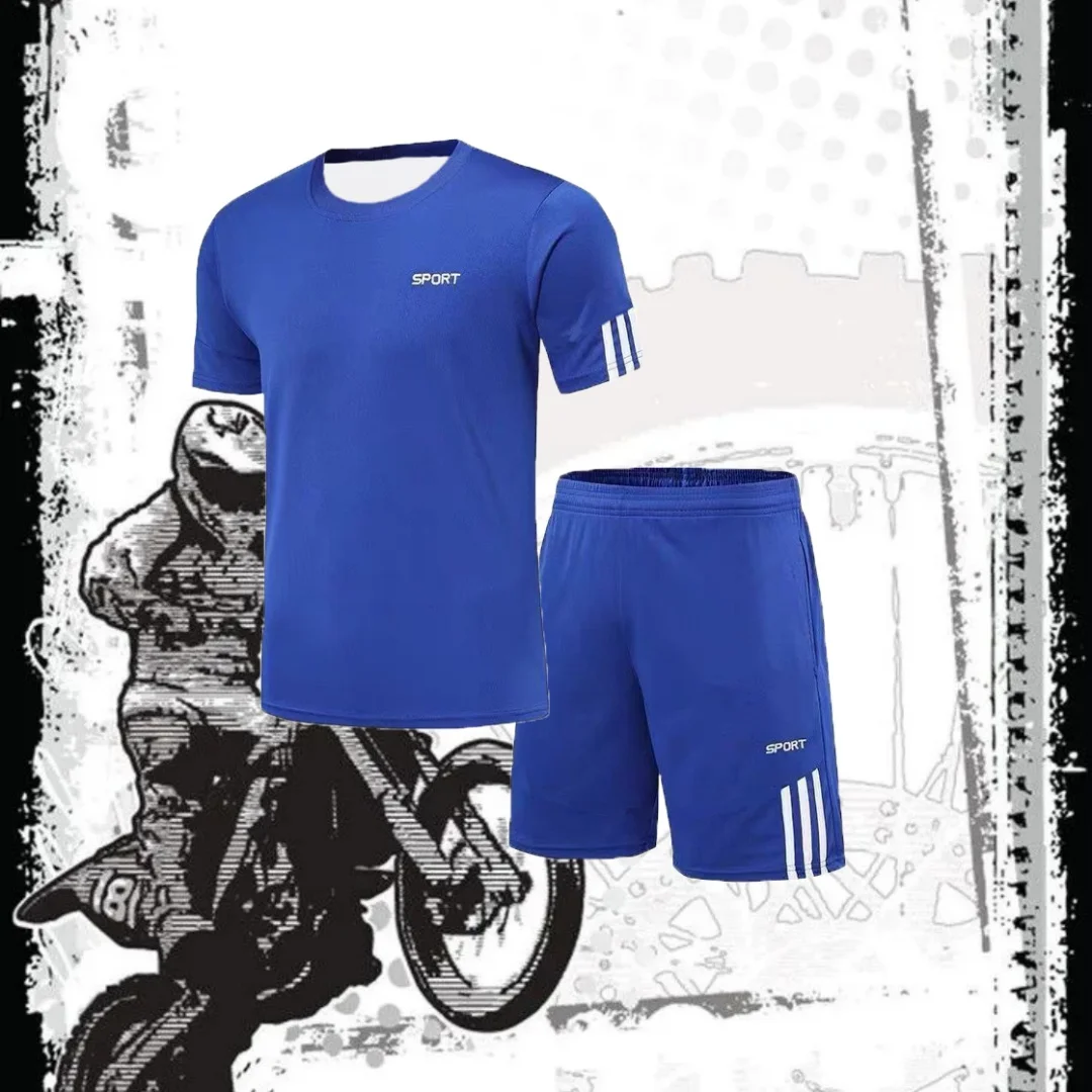 Motorcycle Riding Top Shorts Set With Polyester Fabric Quick-drying Training Wear Men's Cycling Gear Casual Crew Neck Set 
Motorcycle Riding Top Shorts Set With Polyester Fabric Quick-drying Training Wear Men's Cycling Gear Casual Crew Neck Set