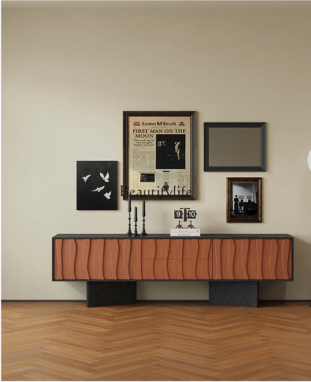 Mid-Ancient Style Solid Wood TV Cabinet French Style Vintage Teakwood High Black Floor Cabinet
Mid-Ancient Style Solid Wood TV Cabinet French Style Vintage Teakwood High Black Floor Cabinet