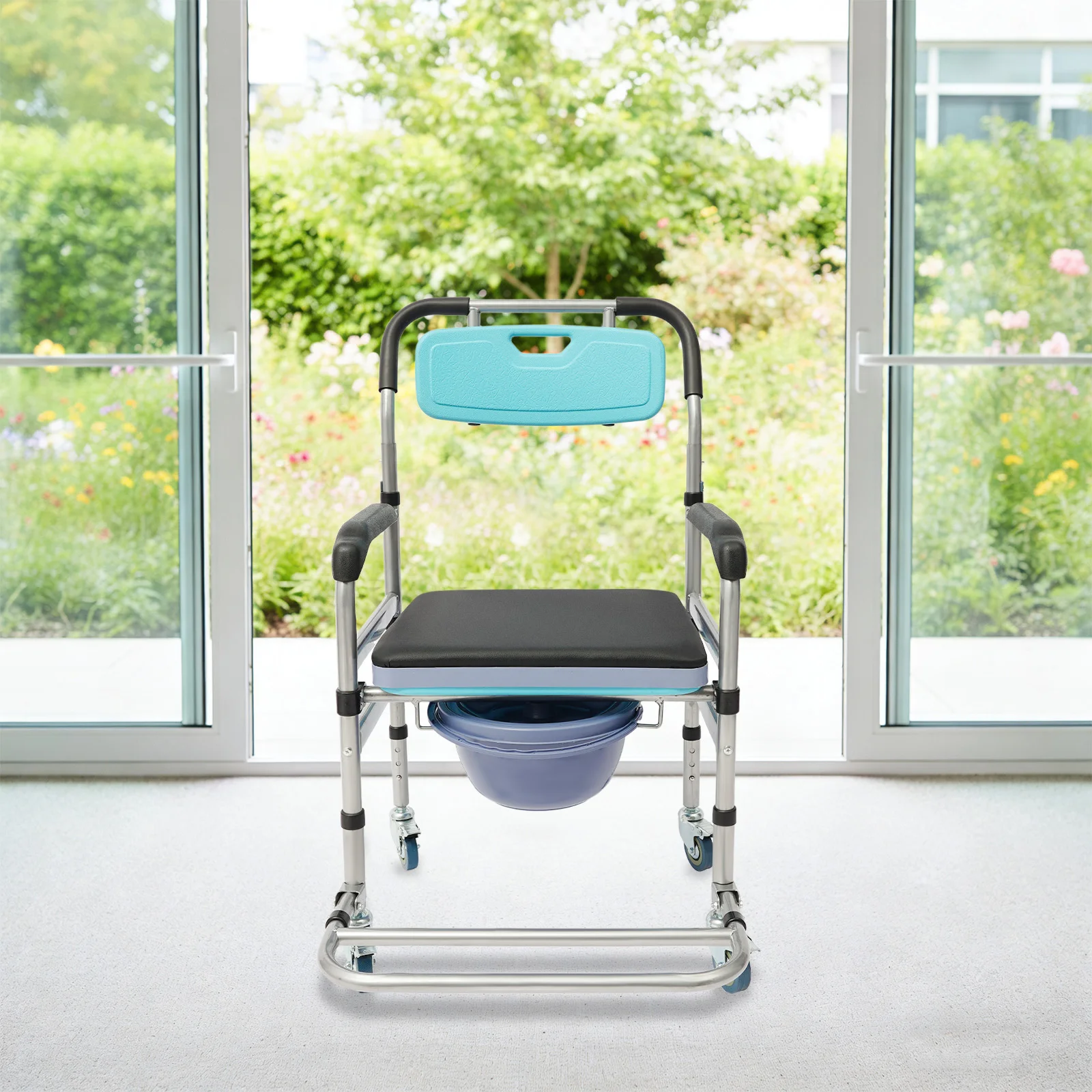 Foldable Shower Chair with Wheels Commode Toilet Chair for Elderly Disabled Bathroom Use
Foldable Shower Chair with Wheels Commode Toilet Chair for Elderly Disabled Bathroom Use