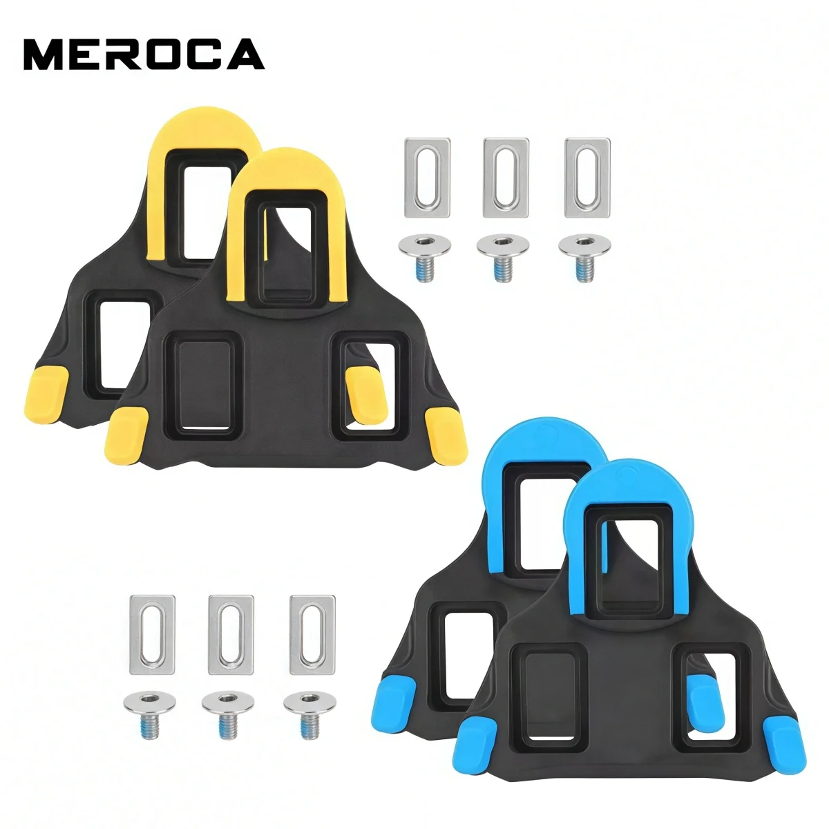 MEROCA Road Bike Cleats 2°/6° Float For SHIMANO SPD System With 3-Bolt Fixation For Secure Stability (Blue 2° / Yellow 6°)
MEROCA Road Bike Cleats 2°/6° Float For SHIMANO SPD System With 3-Bolt Fixation For Secure Stability (Blue 2° / Yellow 6°)