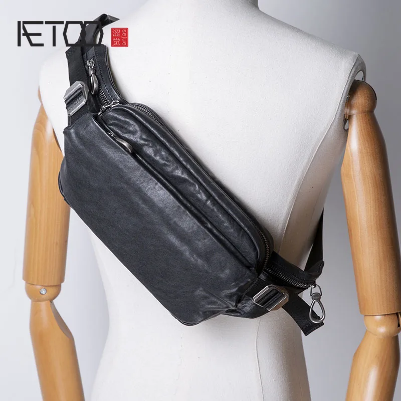AETOO Men's leather messenger bag, trendy men's top layer cowhide chest bag, multifunctional leather belt bag
AETOO Men's leather messenger bag, trendy men's top layer cowhide chest bag, multifunctional leather belt bag
