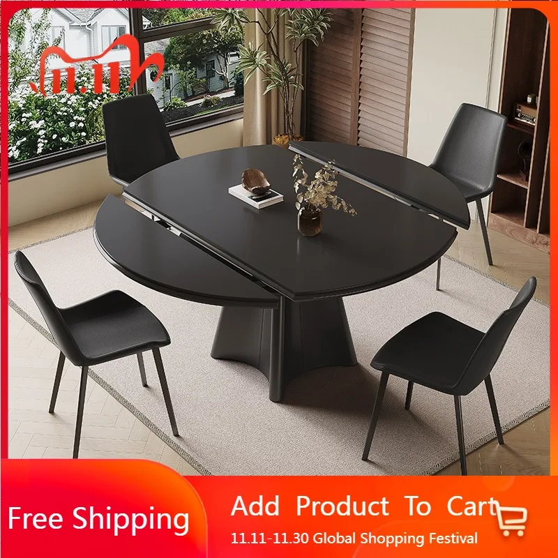 Modern Luxury Dining Table Extendable Side Chairs Salon Study Dining Table Restaurant Round Mesas De Comedor Home Furniture
Modern Luxury Dining Table Extendable Side Chairs Salon Study Dining Table Restaurant Round Mesas De Comedor Home Furniture