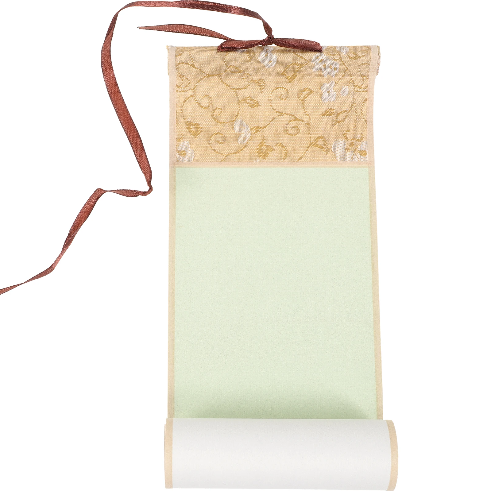Blank Hanging Scroll 10x38cm Xuan Paper Calligraphy Scroll for Painting Solid Wood Grass Green Gold Zen Decor Wall Hanging
Blank Hanging Scroll 10x38cm Xuan Paper Calligraphy Scroll for Painting Solid Wood Grass Green Gold Zen Decor Wall Hanging