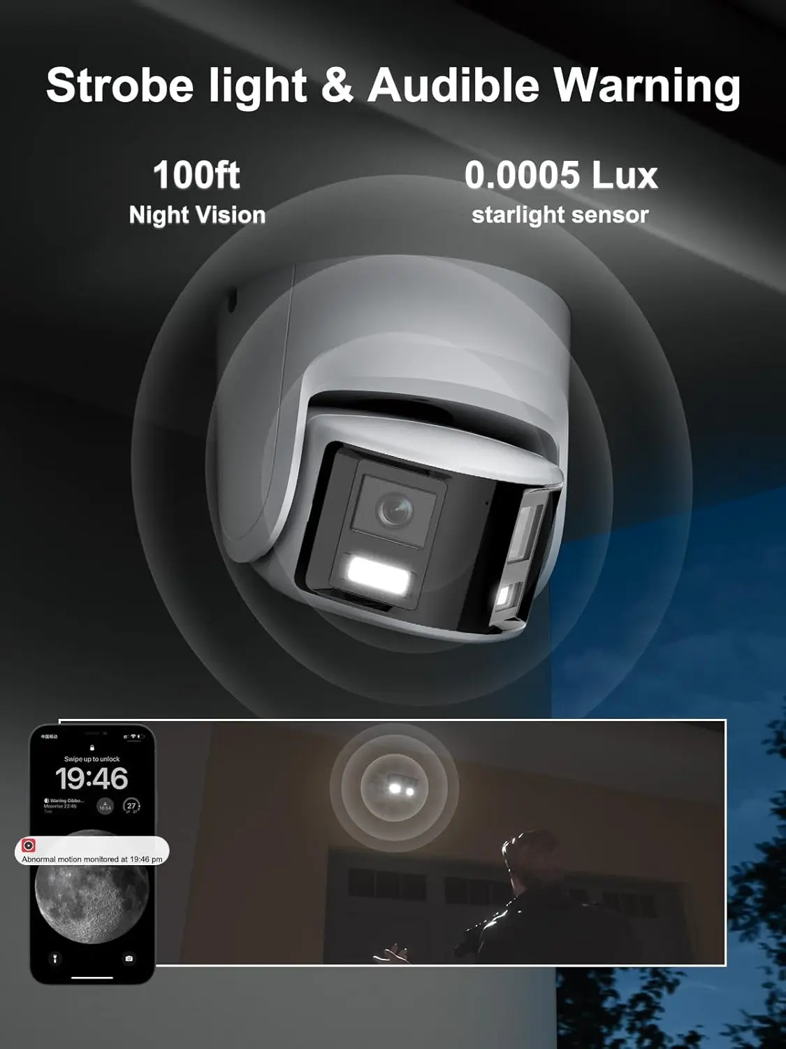 Anpviz 8MP Dual Lens POE Camera Ultra Wide Angel 180° Panoramic Security Camera AI Human Vehicle Detection Audio Warning Alarm
Anpviz 8MP Dual Lens POE Camera Ultra Wide Angel 180° Panoramic Security Camera AI Human Vehicle Detection Audio Warning Alarm