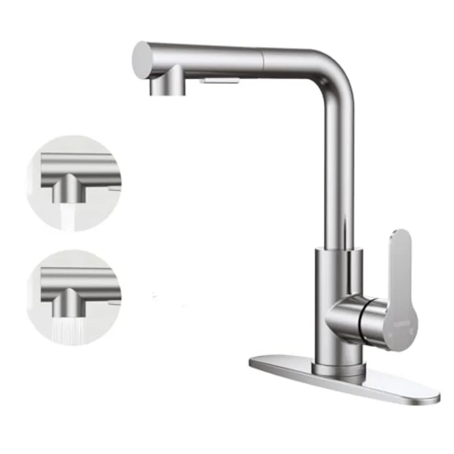 Kitchen Faucets, Kitchen Faucet with Pull Down Sprayer and Deck Plate, Commercial Utility Kitchen Faucets for Sink 1-3 Hole for
Kitchen Faucets, Kitchen Faucet with Pull Down Sprayer and Deck Plate, Commercial Utility Kitchen Faucets for Sink 1-3 Hole for