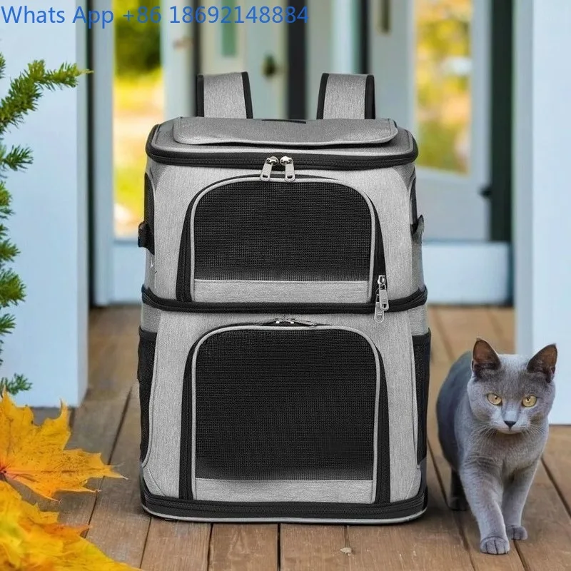 Cat Carrier Outdoor Portable Large Capacity Double Layer Multi-Window Breathable Comfortable Foldable Storage Pet Backpack
Cat Carrier Outdoor Portable Large Capacity Double Layer Multi-Window Breathable Comfortable Foldable Storage Pet Backpack