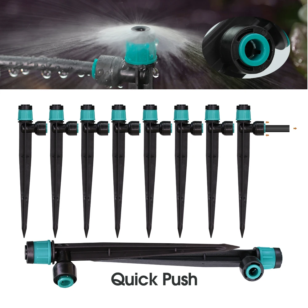 10PCS 14CM Bubbler Irrigation Sprinkler Drip Emitter Micro Spray Adjuatable Full Circle Pattern 1/4'' 4/6MM Quick Push Connecter
10PCS 14CM Bubbler Irrigation Sprinkler Drip Emitter Micro Spray Adjuatable Full Circle Pattern 1/4'' 4/6MM Quick Push Connecter