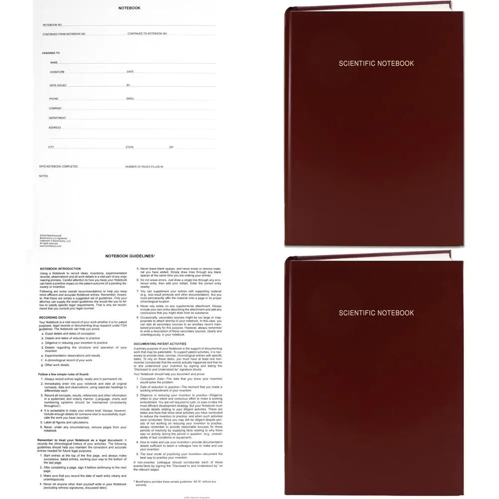 Scientific Notebook - 312 Pages, 8 x 10, Hardbound with Section Sewn Binding, 0.25 Grid Format
Scientific Notebook - 312 Pages, 8 x 10, Hardbound with Section Sewn Binding, 0.25 Grid Format